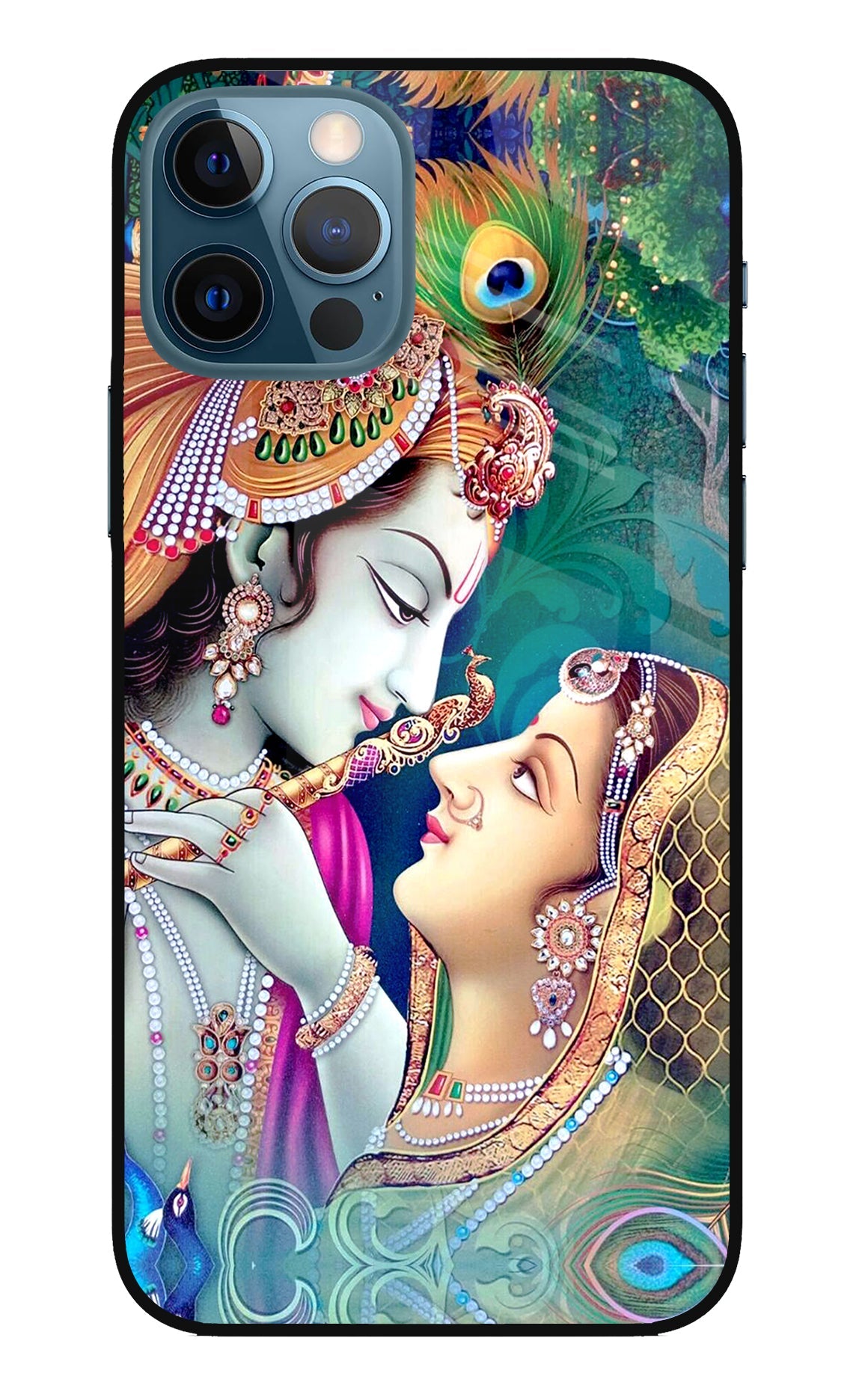 Lord Radha Krishna iPhone 12 Pro Glass Case