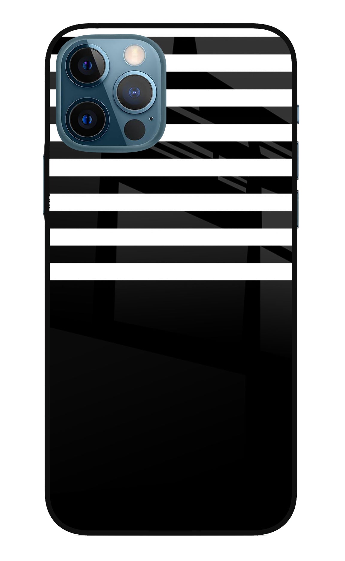 Black and White Print iPhone 12 Pro Back Cover