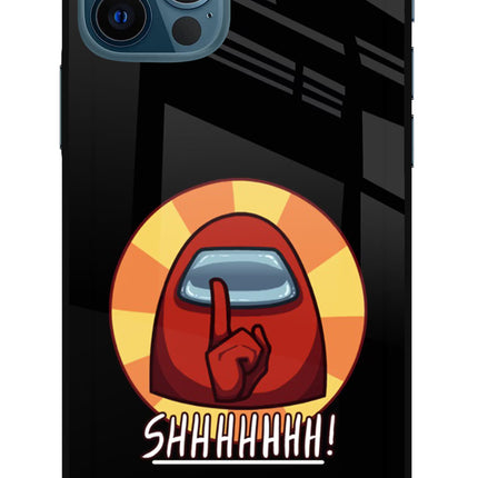 Among Us Shhh! iPhone 12 Pro Glass Case