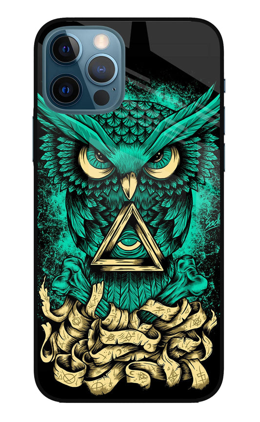 Green Owl iPhone 12 Pro Glass Case