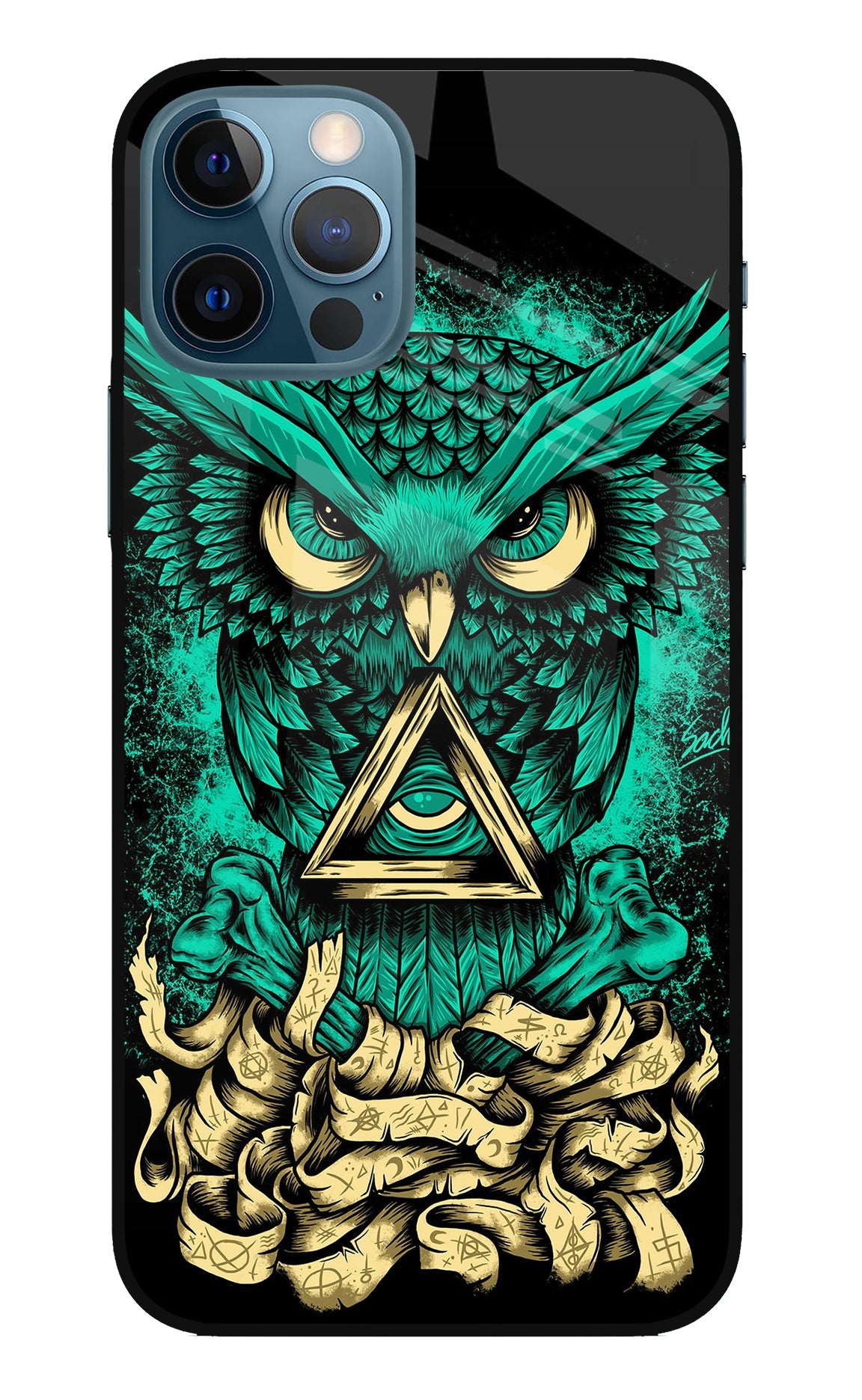 Green Owl iPhone 12 Pro Back Cover