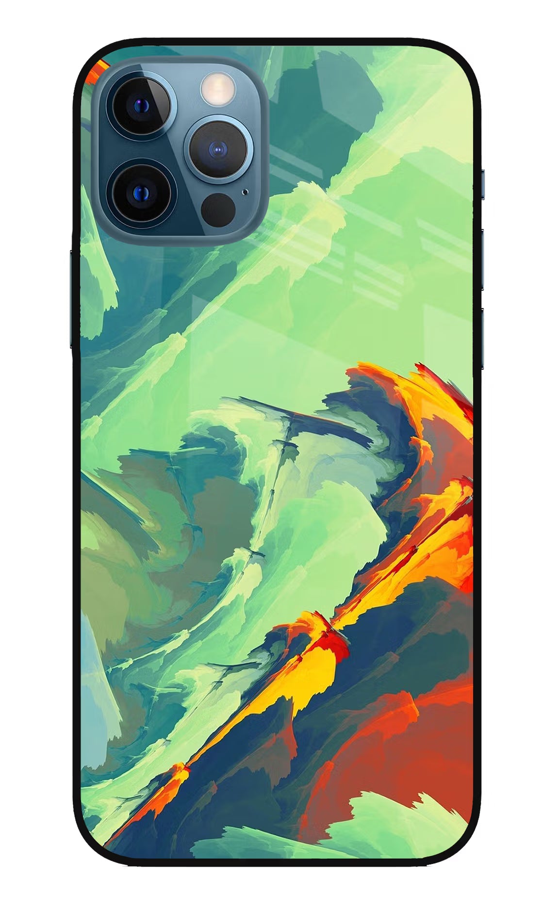 Paint Art iPhone 12 Pro Glass Case Back Cover by Casekaro