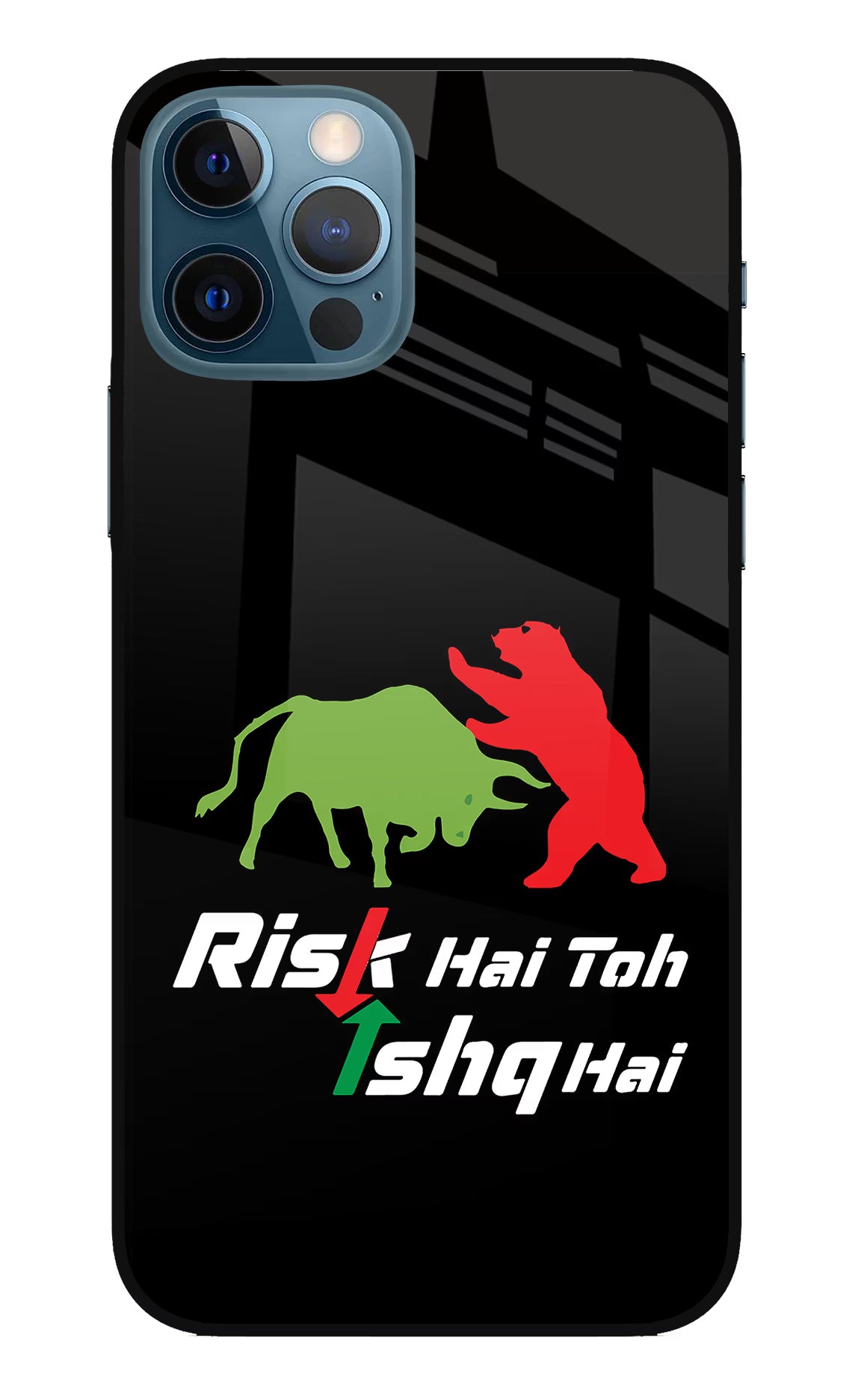 Risk Hai Toh Ishq Hai iPhone 12 Pro Glass Case Back Cover by Casekaro
