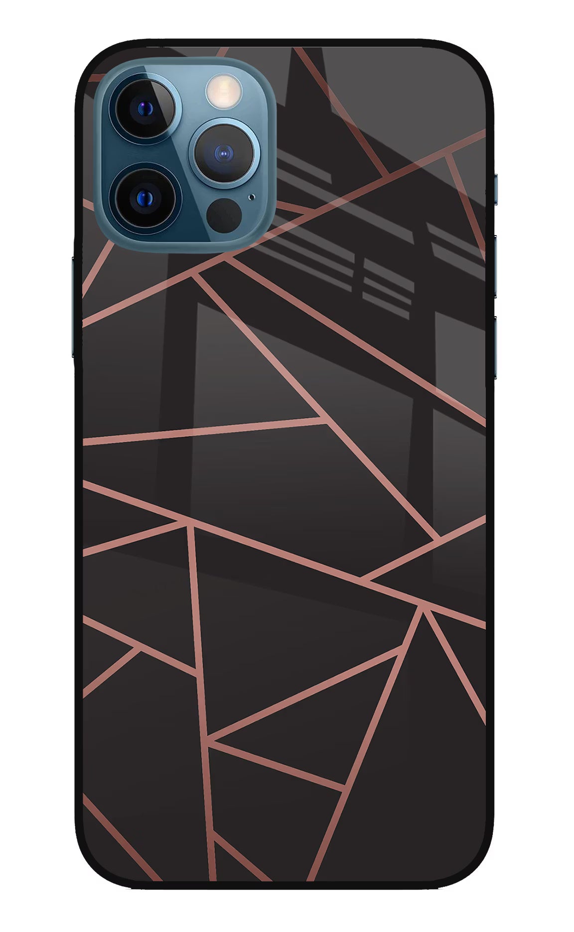 Geometric Pattern iPhone 12 Pro Glass Case Back Cover by Casekaro