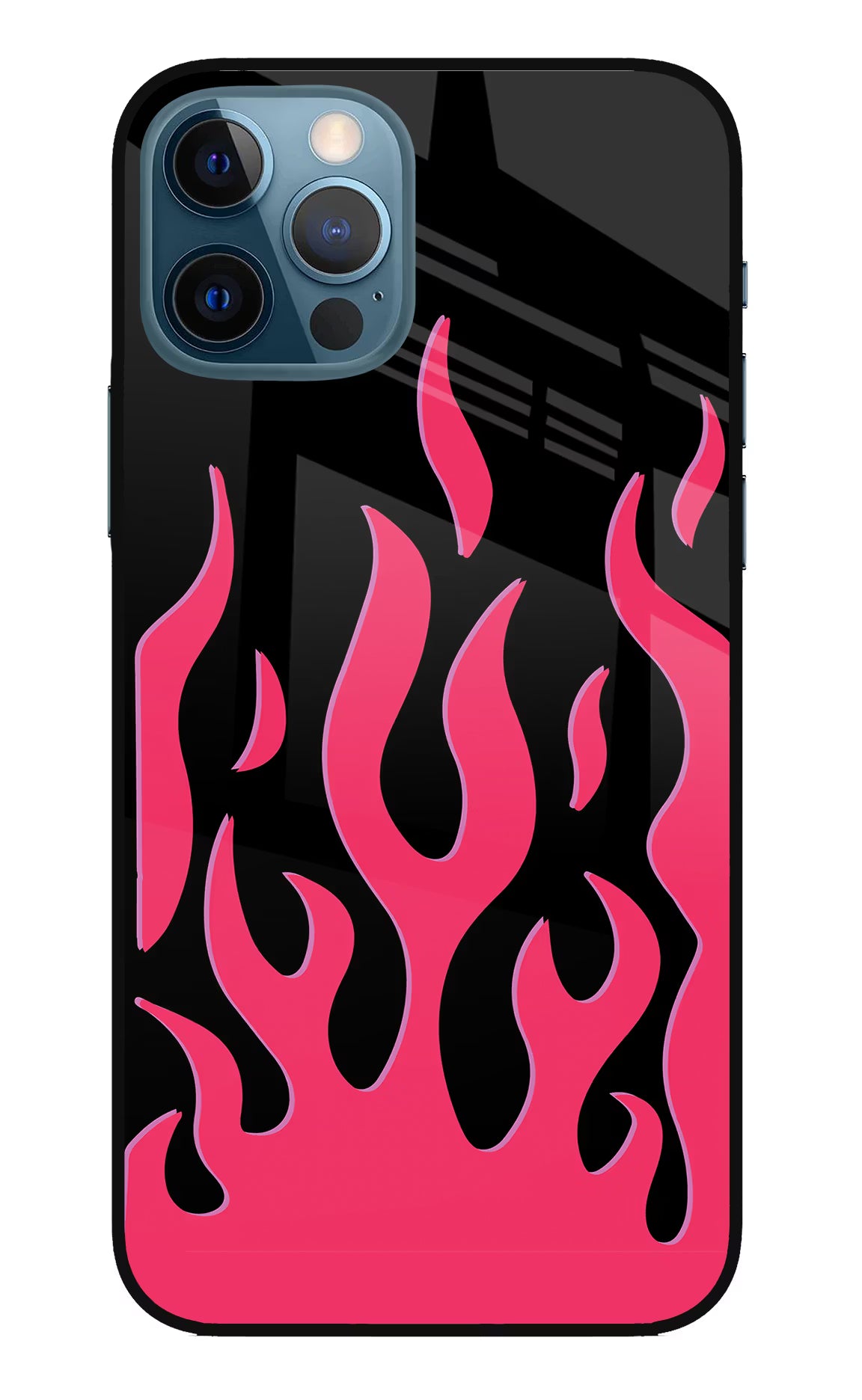 Fire Flames iPhone 12 Pro Glass Case Back Cover by Casekaro