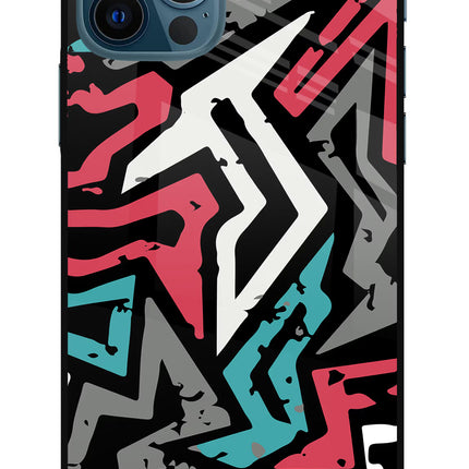 Geometric Graffiti iPhone 12 Pro Glass Case