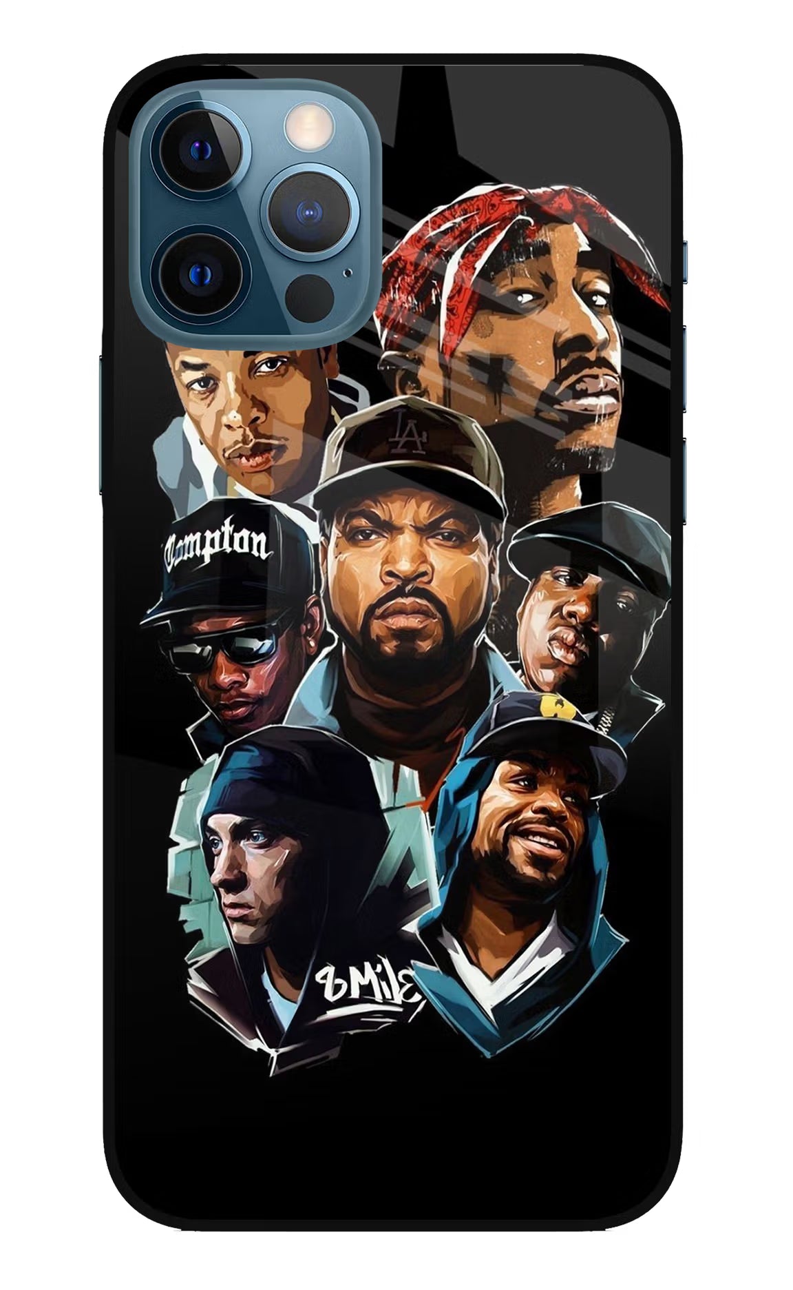 Rappers iPhone 12 Pro Glass Case Back Cover by Casekaro