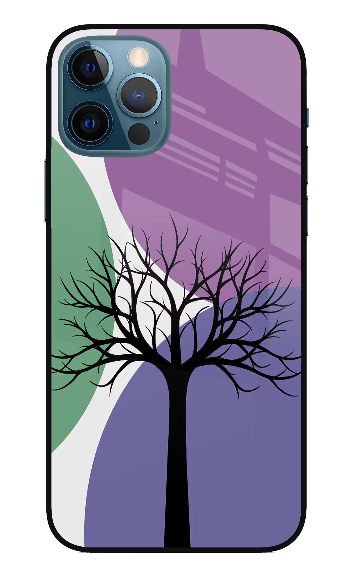 Tree Art iPhone 12 Pro Glass Case Back Cover by Casekaro