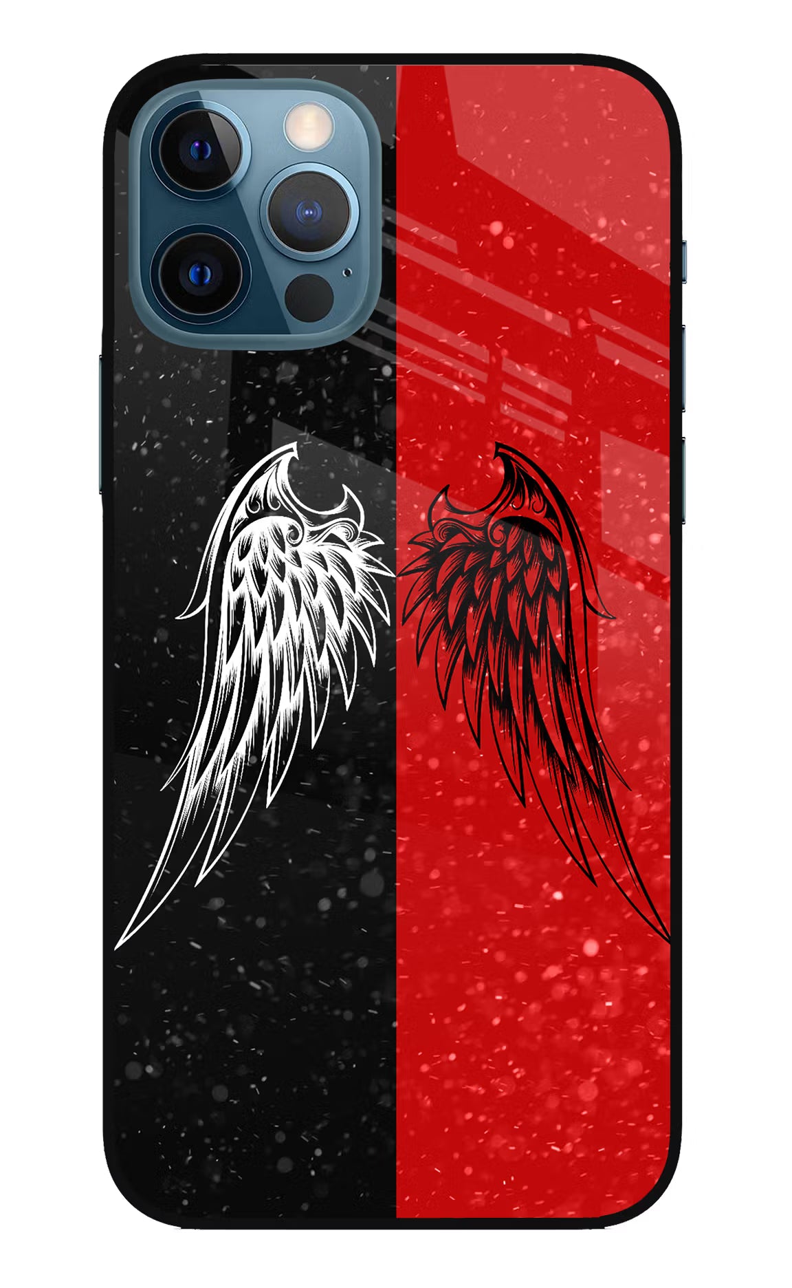 Wings iPhone 12 Pro Glass Case Back Cover by Casekaro