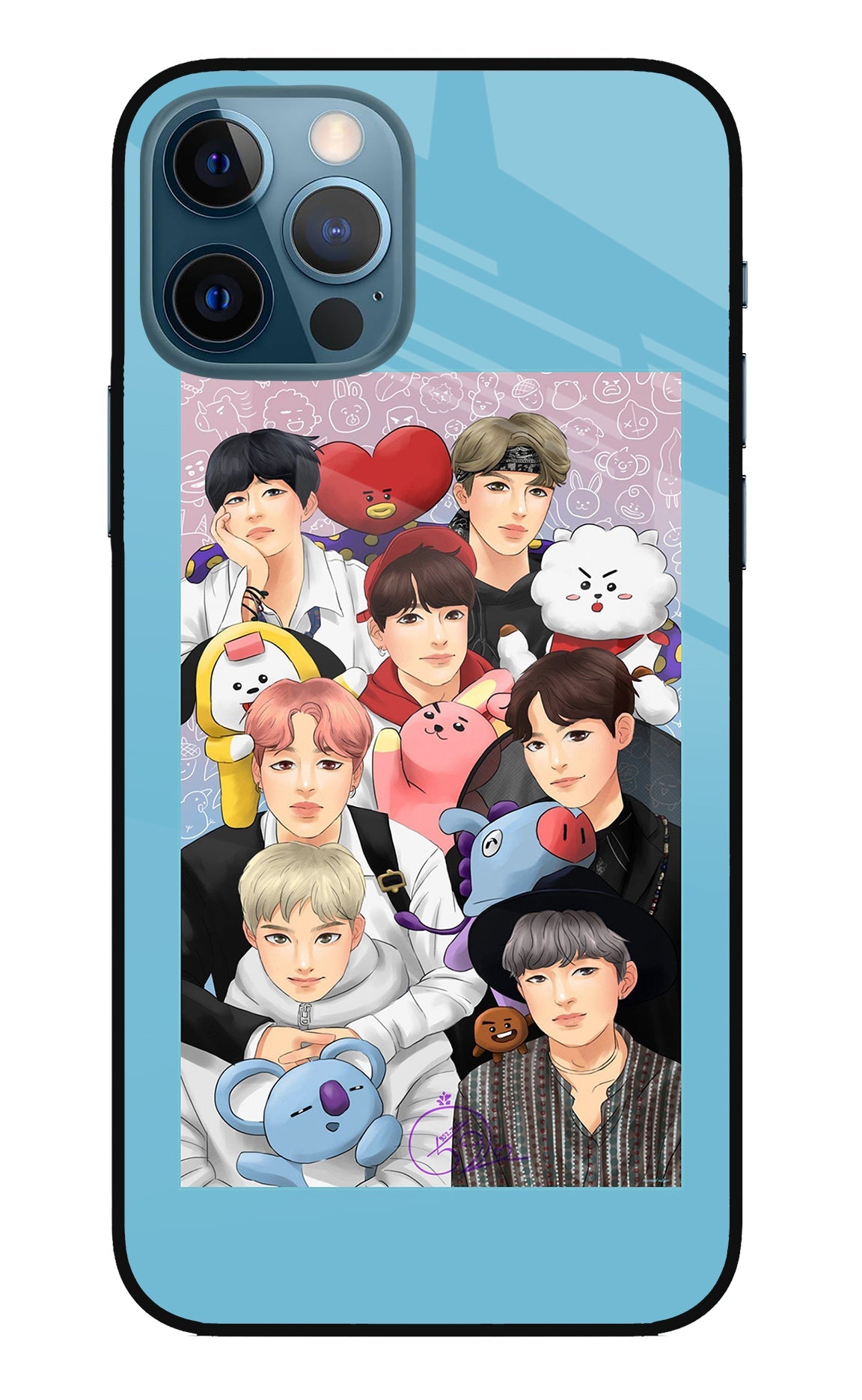 BTS with animals iPhone 12 Pro Back Cover