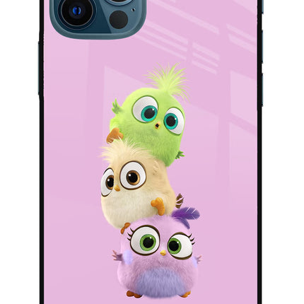 Cute Little Birds iPhone 12 Pro Glass Case