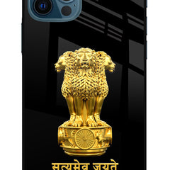 Satyamev Jayate Golden iPhone 12 Pro Glass Case
