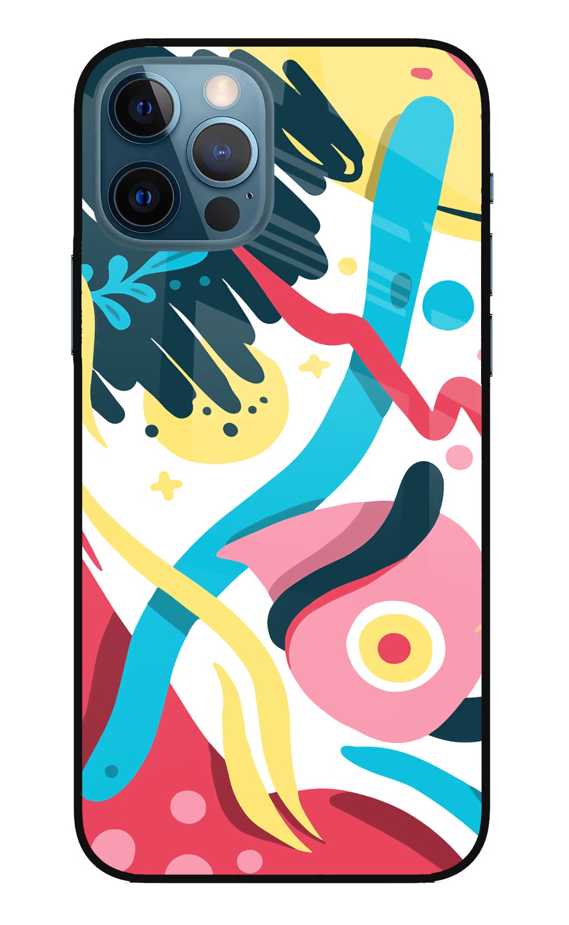 Trippy iPhone 12 Pro Glass Case Back Cover by Casekaro