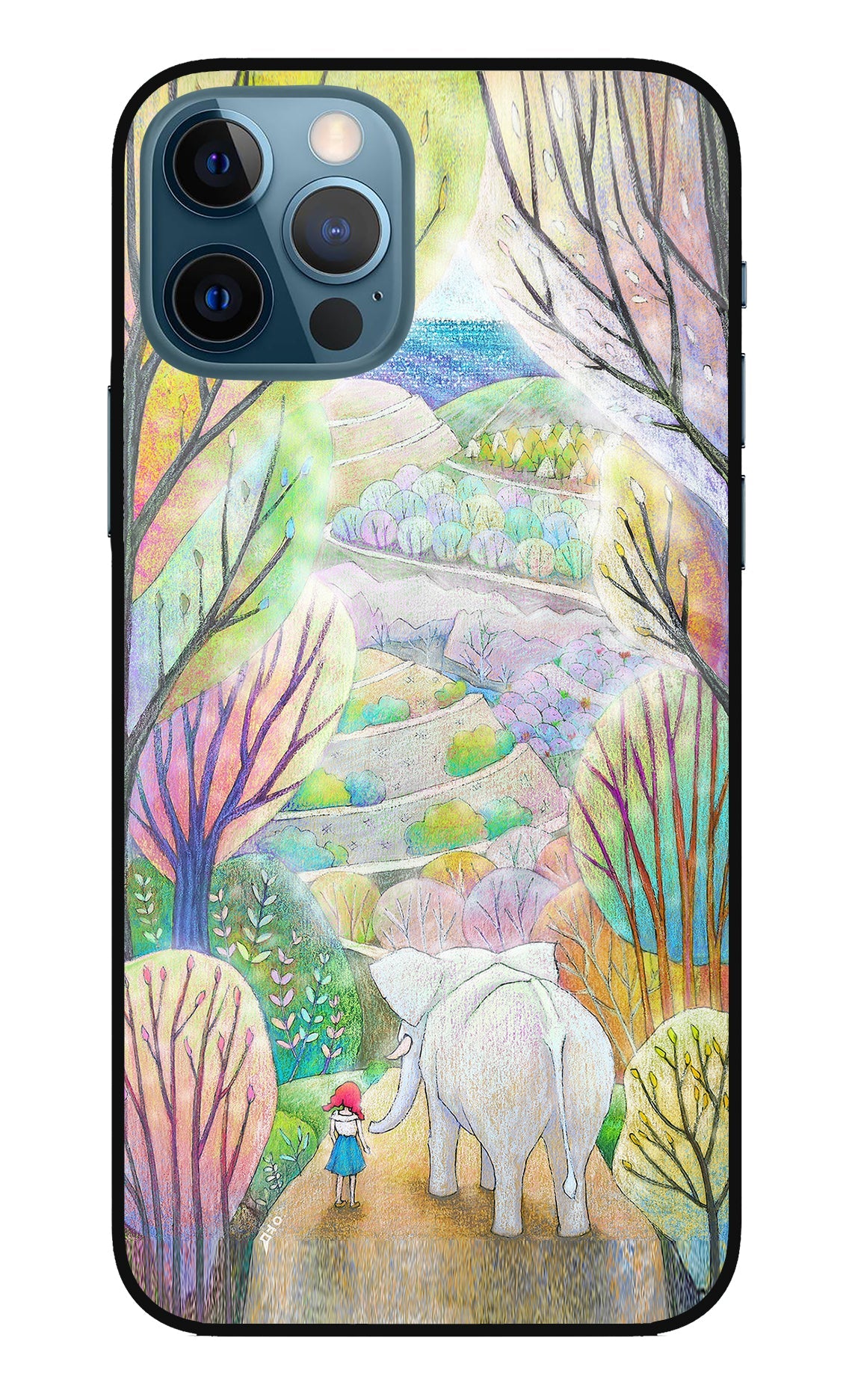 Nature Painting iPhone 12 Pro Glass Case