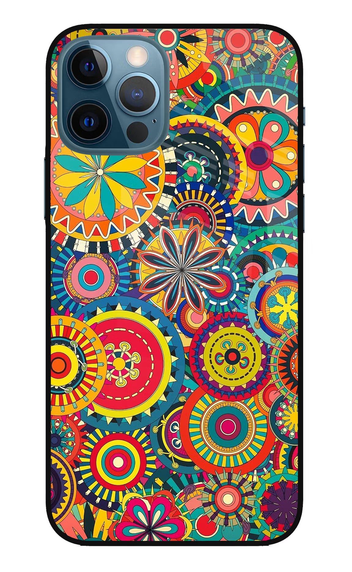 Gol Gol Art iPhone 12 Pro Glass Case Back Cover by Casekaro