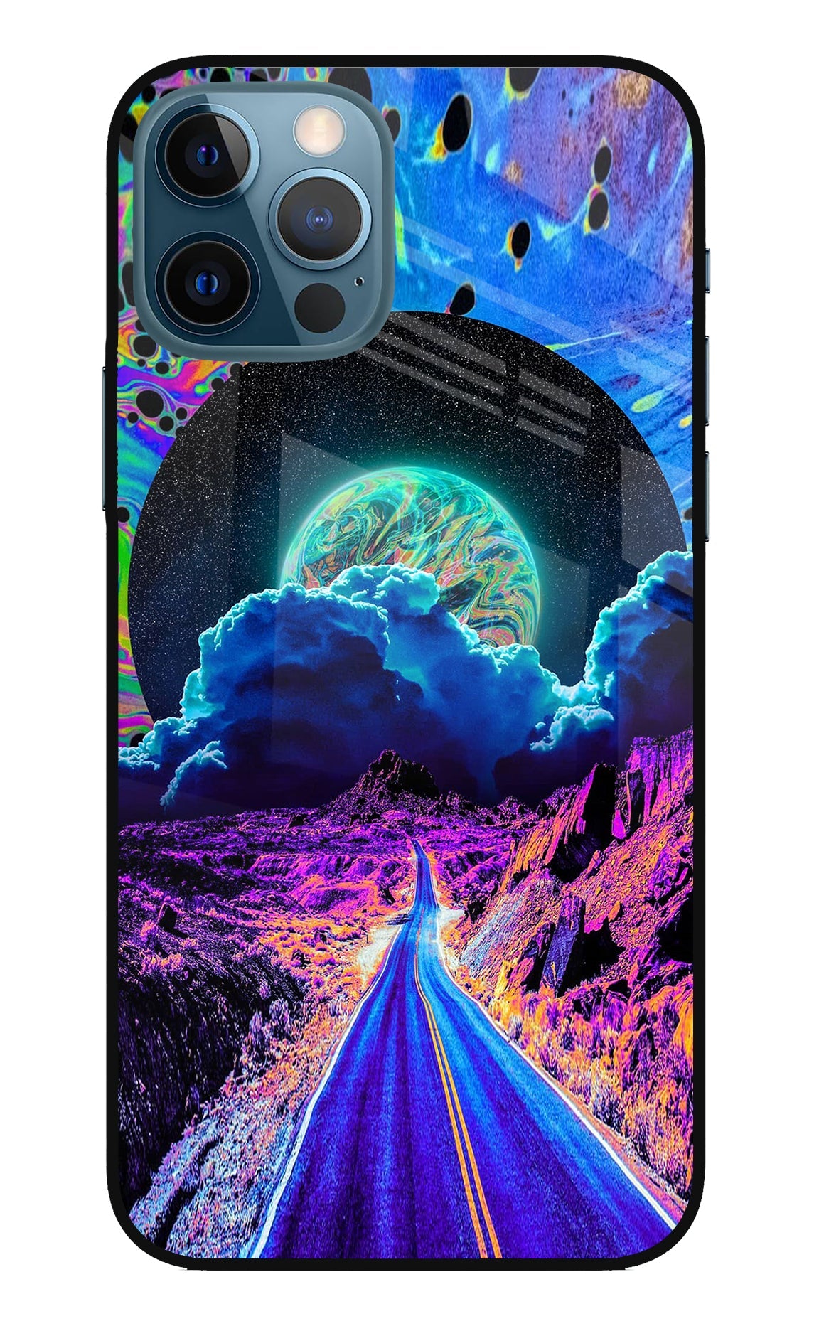 Psychedelic Painting iPhone 12 Pro Glass Case