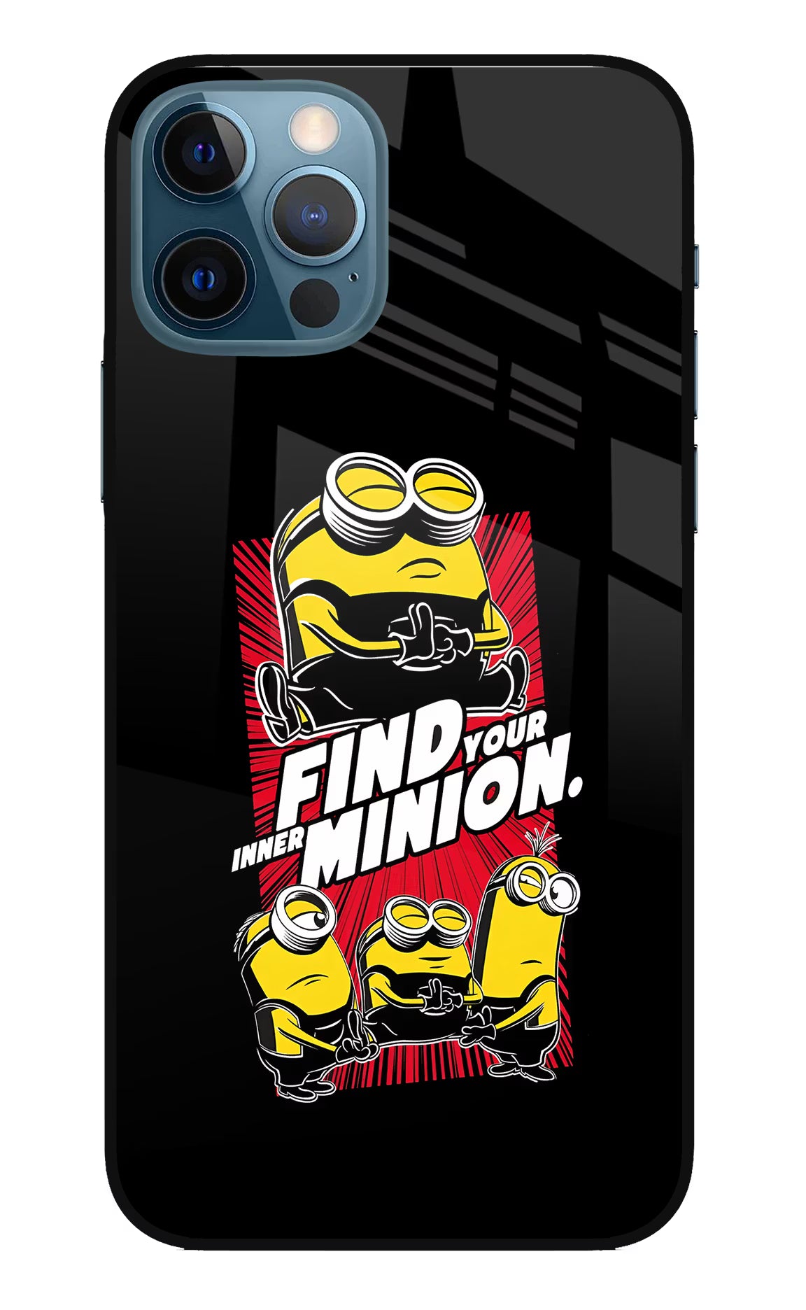 Find your inner Minion iPhone 12 Pro Glass Case Back Cover by Casekaro