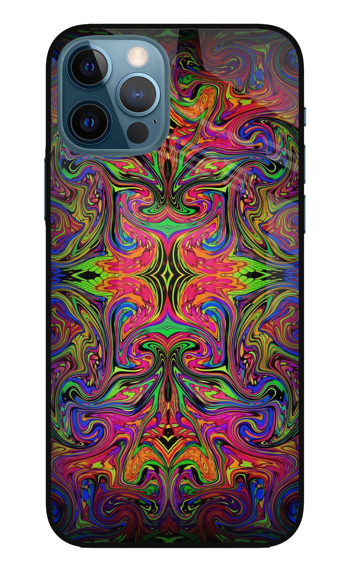 Psychedelic Art iPhone 12 Pro Glass Case