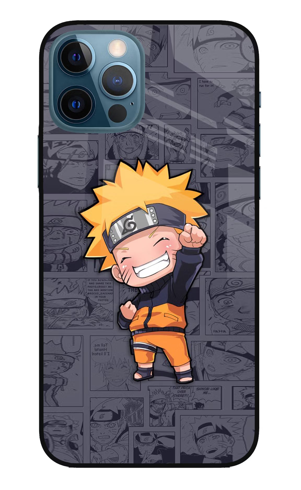 Chota Naruto iPhone 12 Pro Glass Case Back Cover by Casekaro