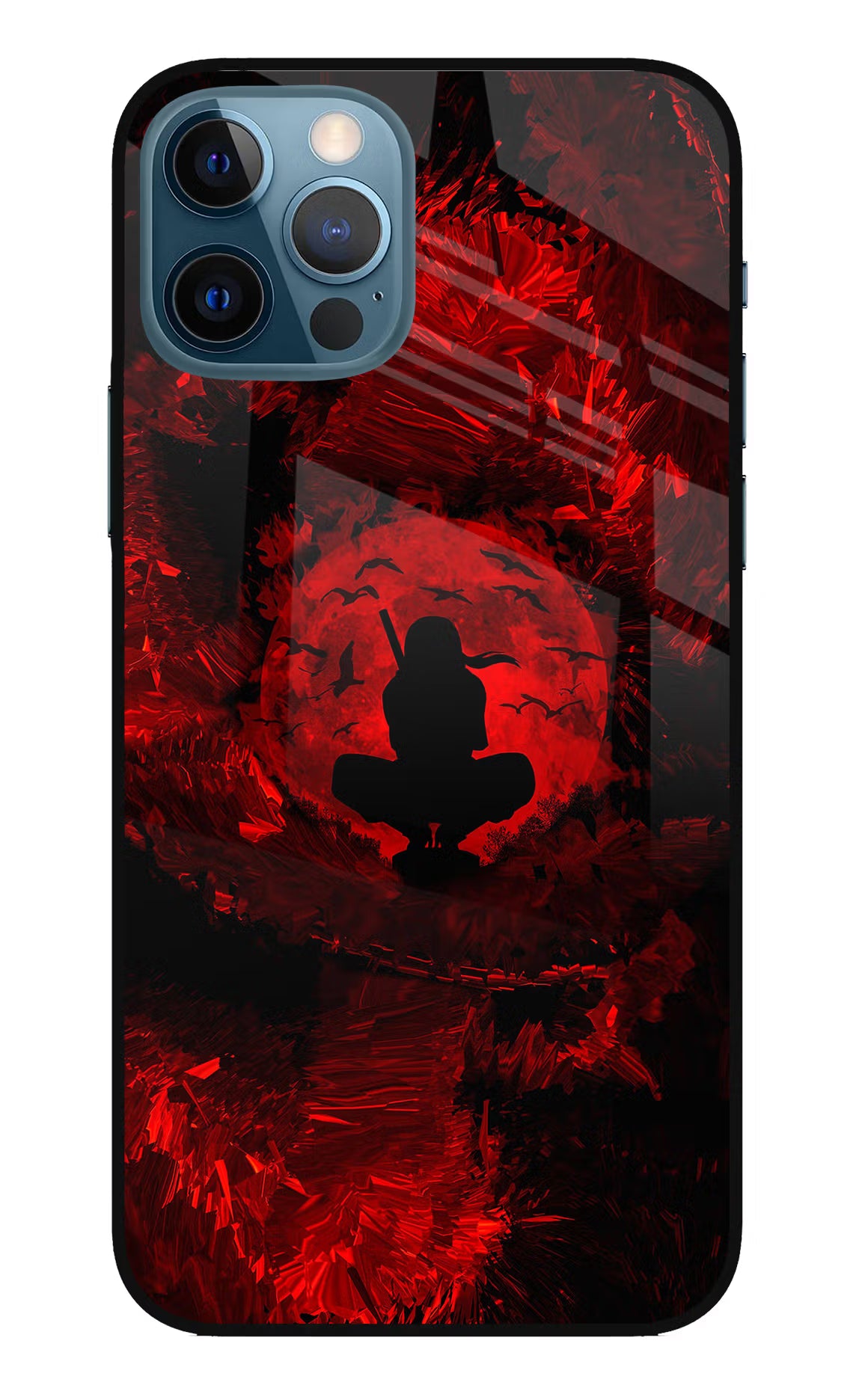 Itachi Uchiha iPhone 12 Pro Glass Case Back Cover by Casekaro