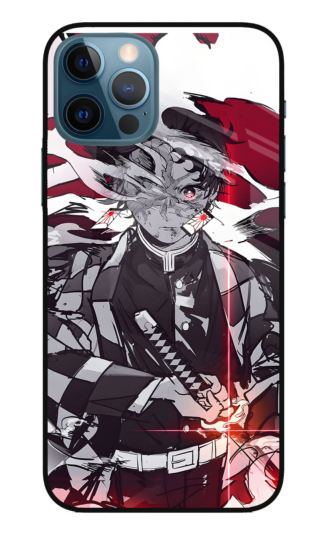 Demon Slayer iPhone 12 Pro Glass Case Back Cover by Casekaro
