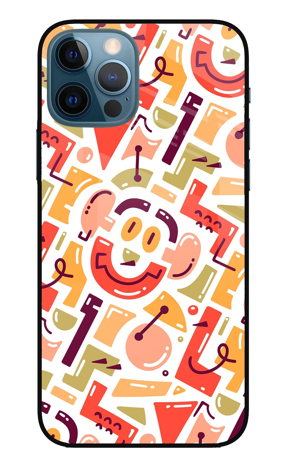 Doodle Pattern iPhone 12 Pro Back Cover