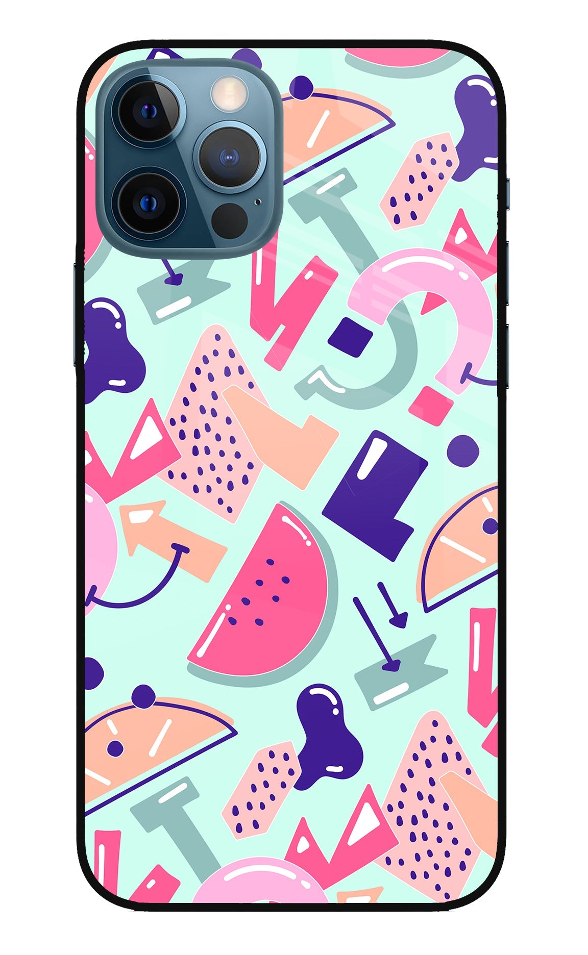 Doodle Pattern iPhone 12 Pro Back Cover