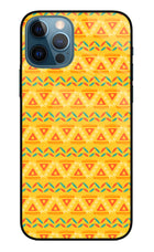 Tribal Pattern iPhone 12 Pro Glass Case Back Cover by Casekaro