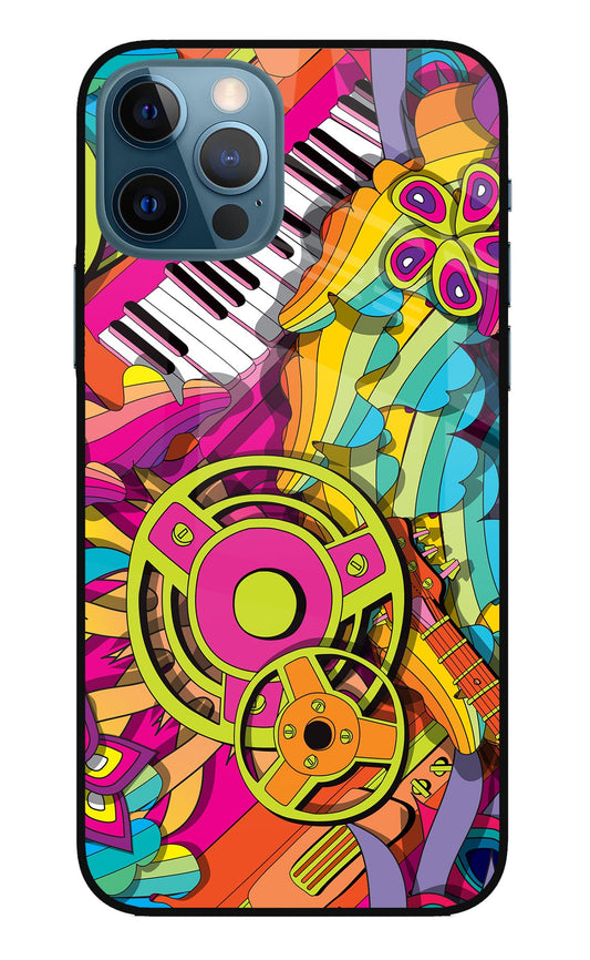 Music Doodle iPhone 12 Pro Glass Case