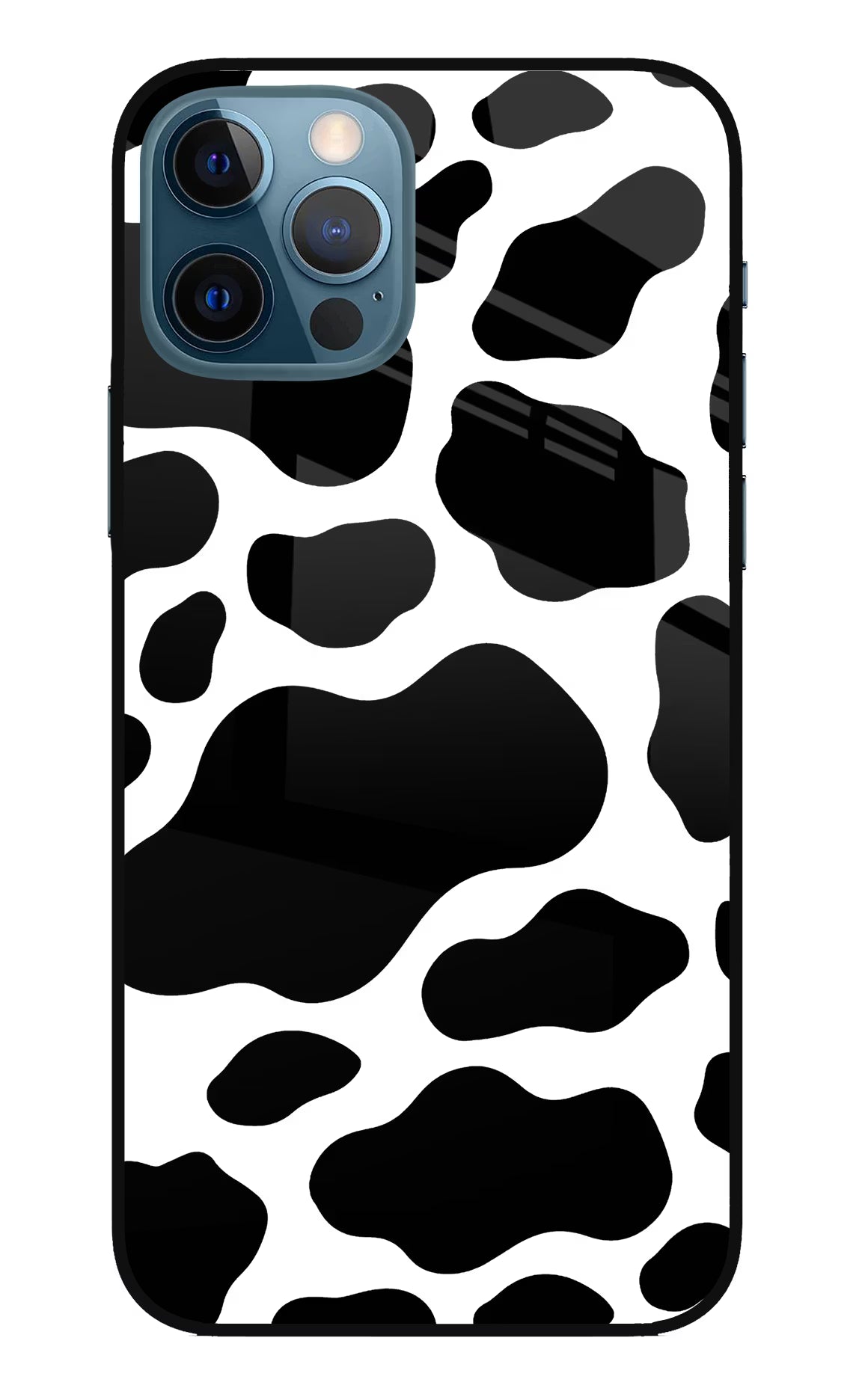 Cow Spots iPhone 12 Pro Glass Case Back Cover by Casekaro