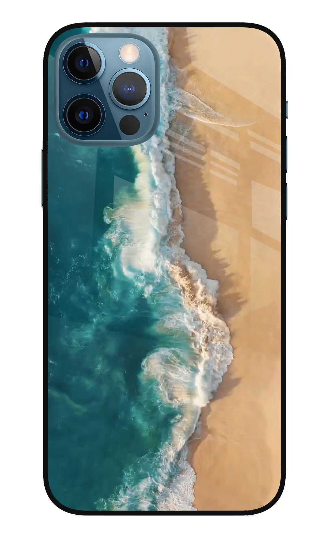 Ocean Beach iPhone 12 Pro Glass Case Back Cover by Casekaro
