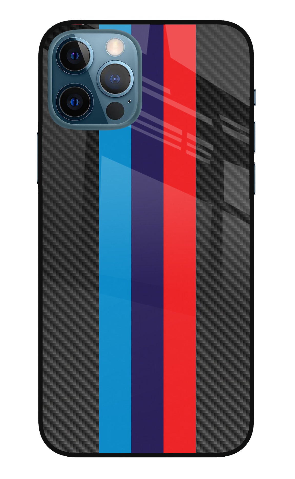 BMW Stripes Pattern iPhone 12 Pro Glass Case