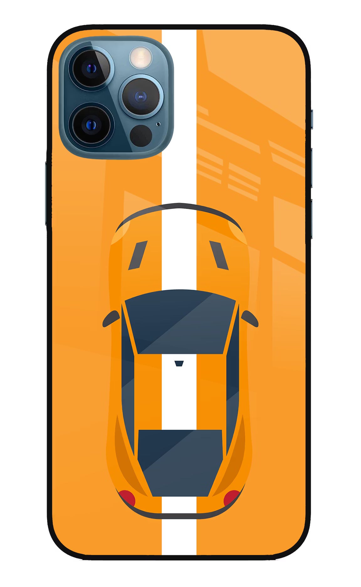 Highway Pursuit iPhone 12 Pro Glass Case Back Cover by Casekaro