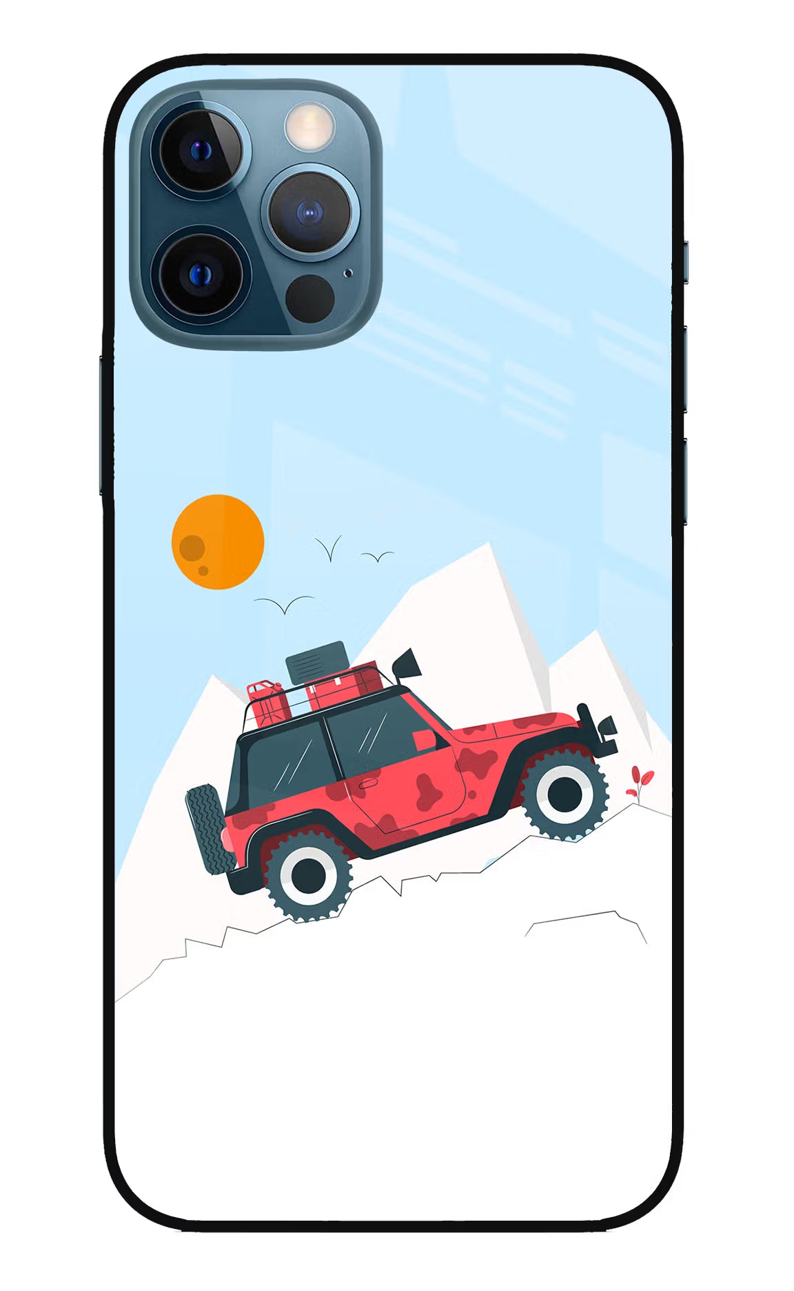 Mountain Trail Beast iPhone 12 Pro Glass Case Back Cover by Casekaro
