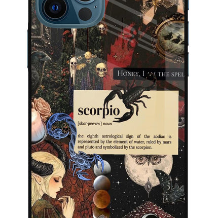 Scorpio Zodiac iPhone 12 Pro Glass Case