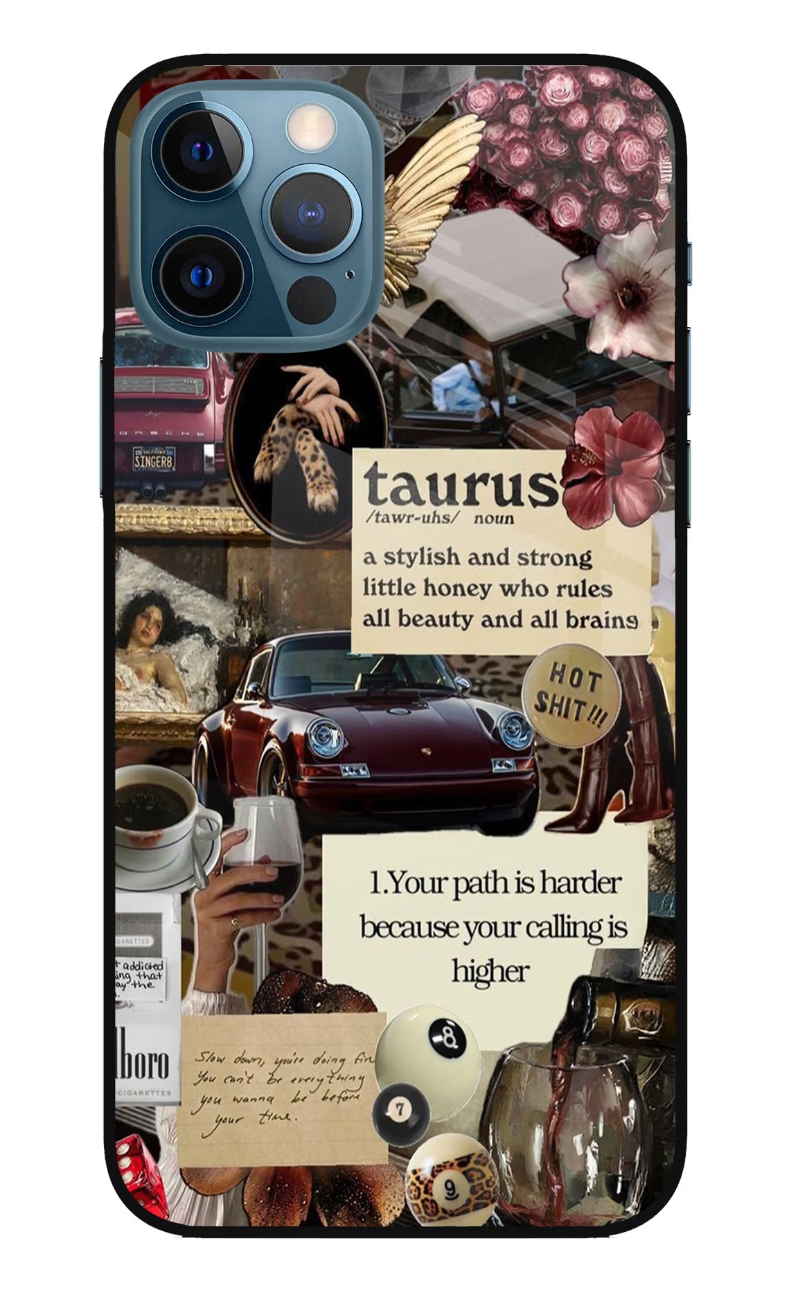 Taurus Zodiac iPhone 12 Pro Glass Case Back Cover by Casekaro