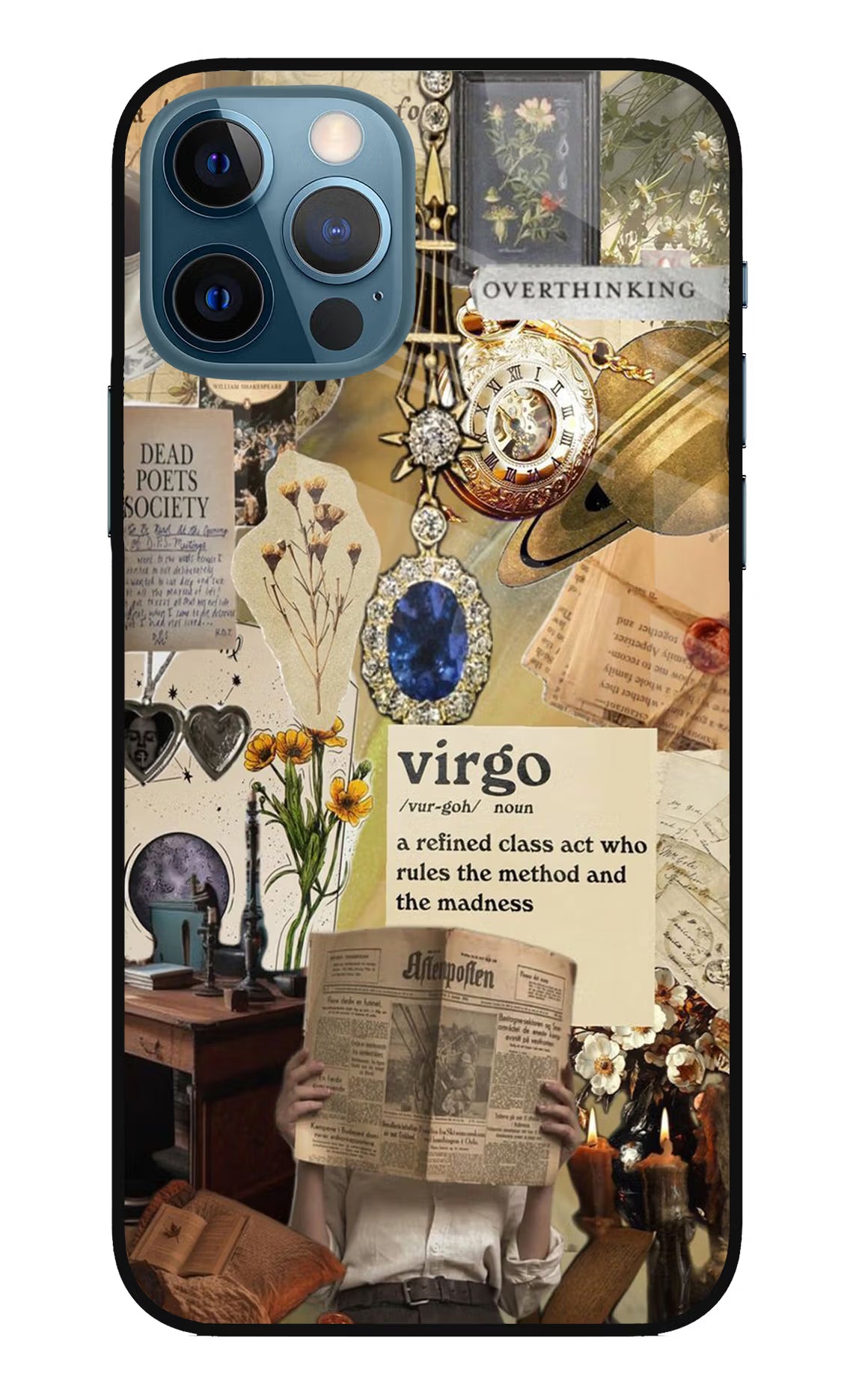 Virgo Zodiac iPhone 12 Pro Glass Case Back Cover by Casekaro