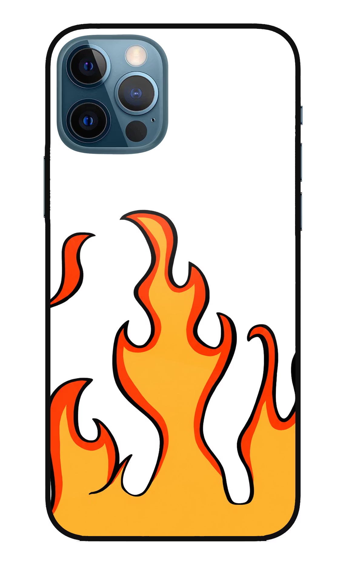 Fired Up – White iPhone 12 Pro Glass Case