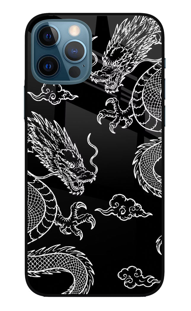 Twin Dragons iPhone 12 Pro Glass Case