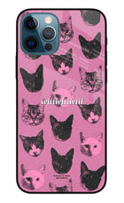 Pink Cats iPhone 12 Pro Glass Case
