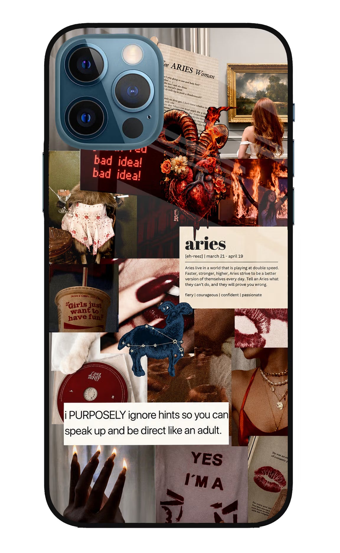 Zodiac Aries iPhone 12 Pro Glass Case