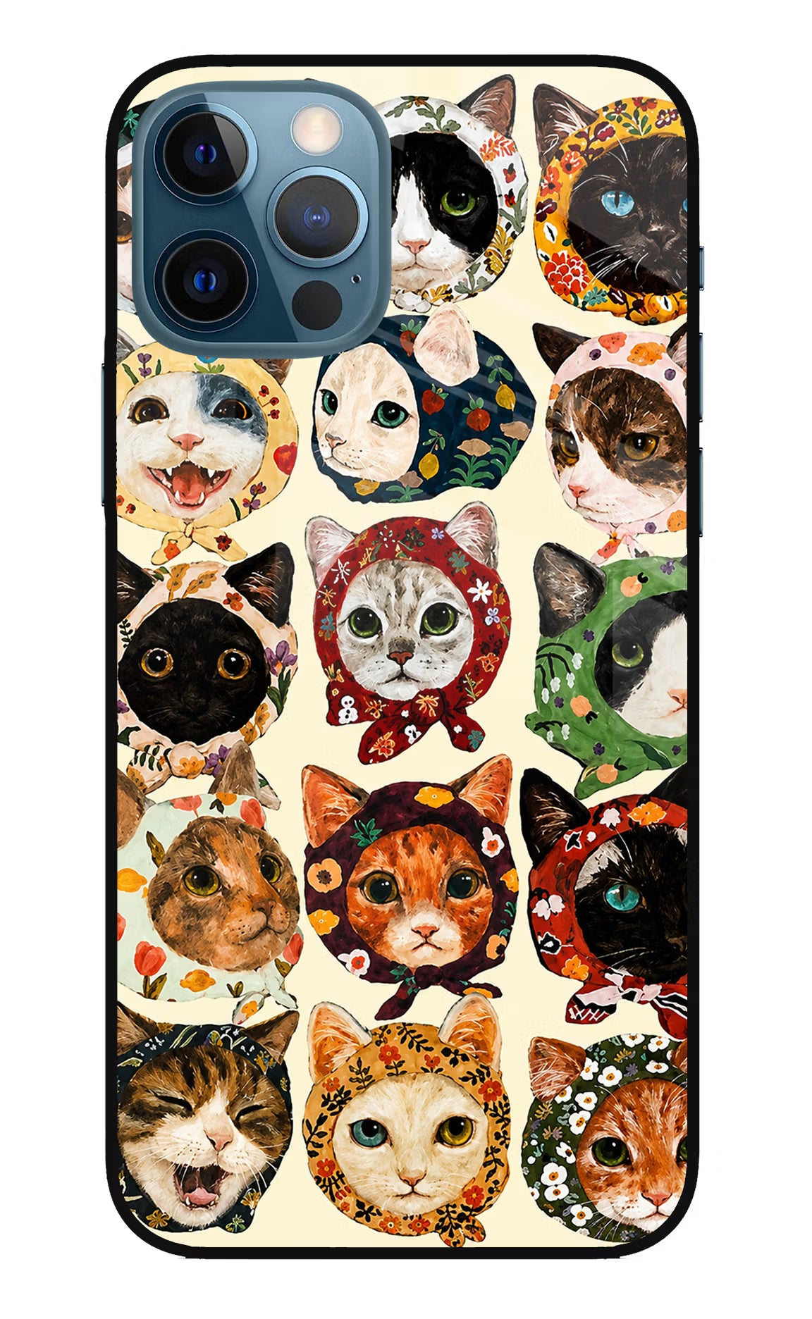 Cool Cat iPhone 12 Pro Glass Case