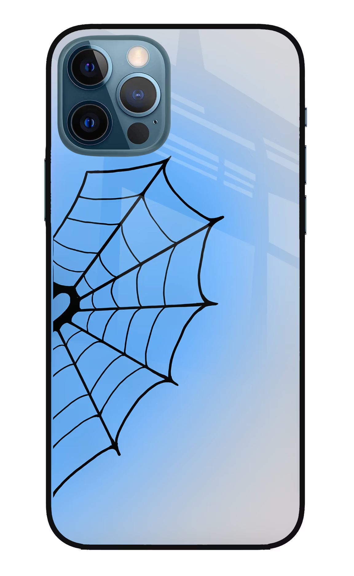 Blue Web iPhone 12 Pro Glass Case