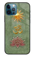 Om & Lotus iPhone 12 Pro Glass Case