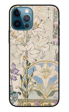 White Lily iPhone 12 Pro Glass Case