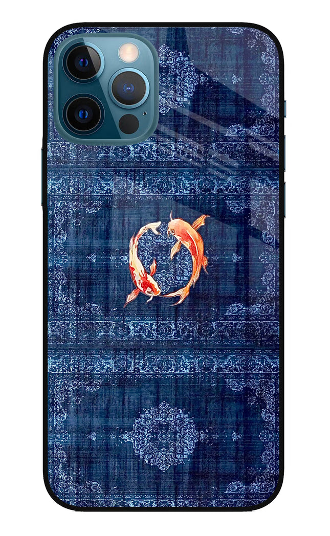 Koi Blue iPhone 12 Pro Glass Case
