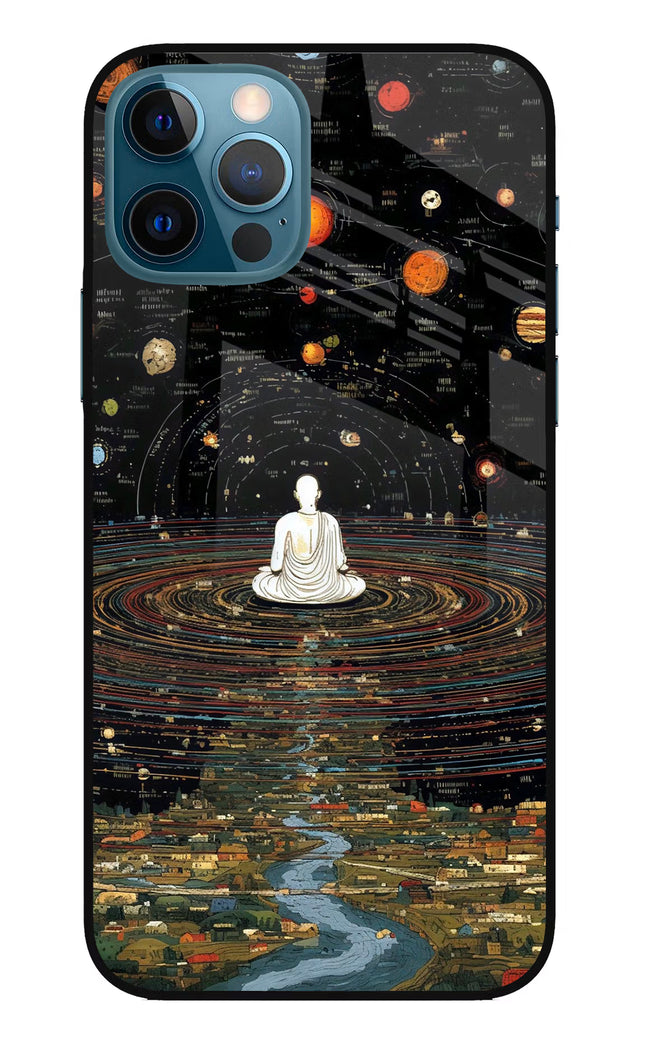 Space Monk iPhone 12 Pro Glass Case