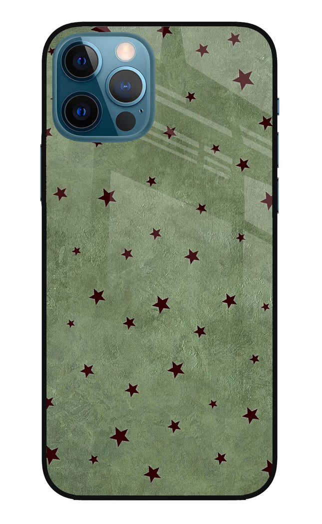 Green Stars iPhone 12 Pro Glass Case