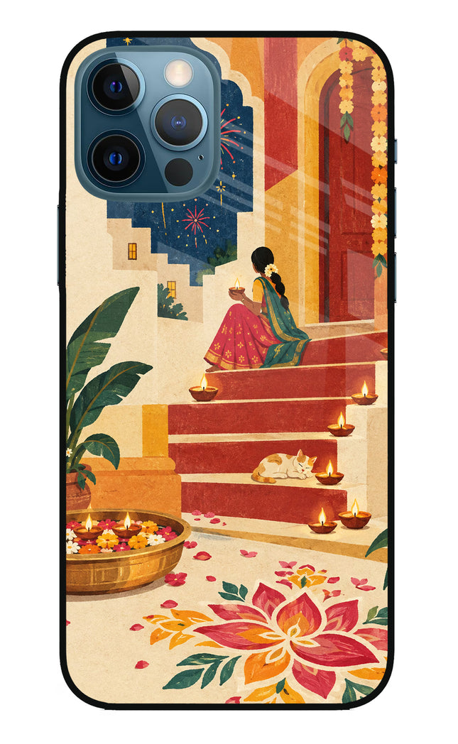 Diwali Rangoli iPhone 12 Pro Glass Case