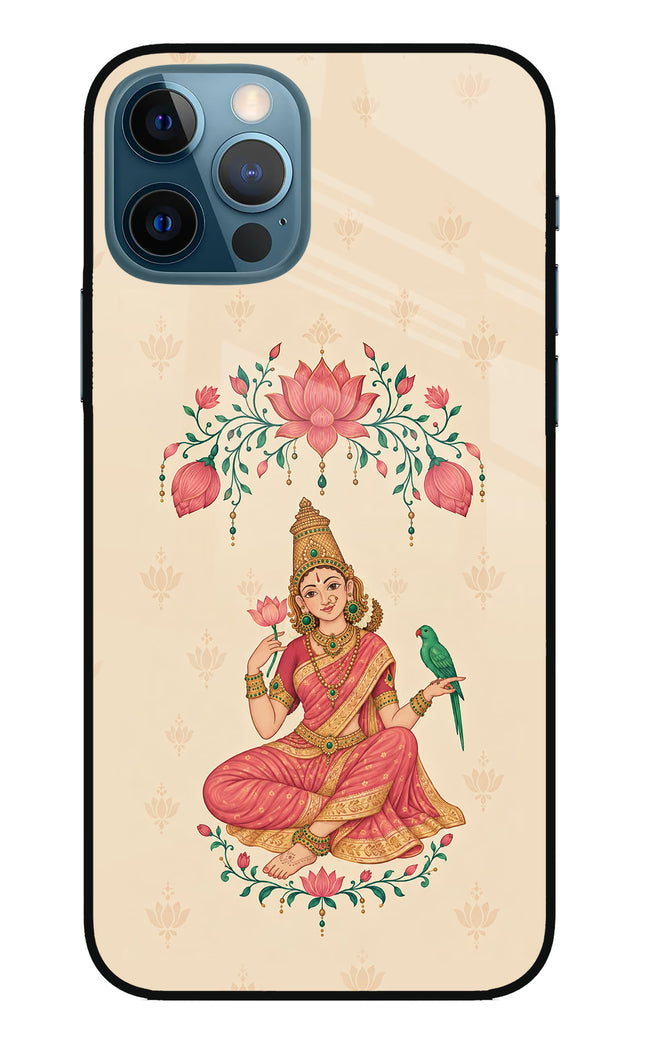 Goddess Lakshmi iPhone 12 Pro Glass Case